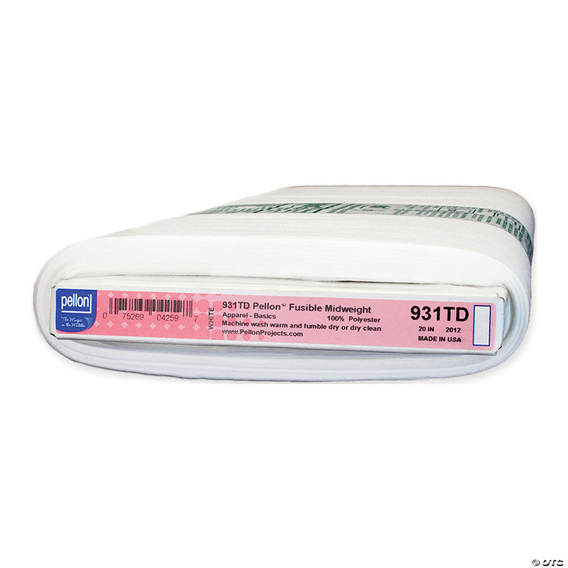 Pellon Fusible Midweight InterfacingWhite 20"X25yd Oriental Trading
