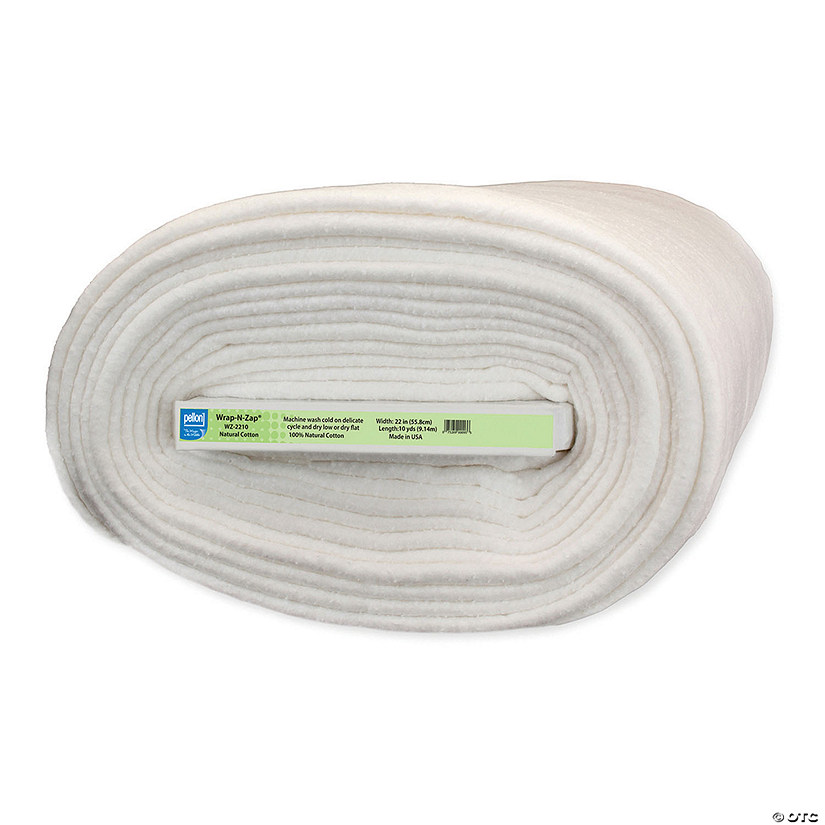 Pellon Wrap-N-Zap 100% Natural Cotton Batting-Natural 22"X10yd FOB: MI Image