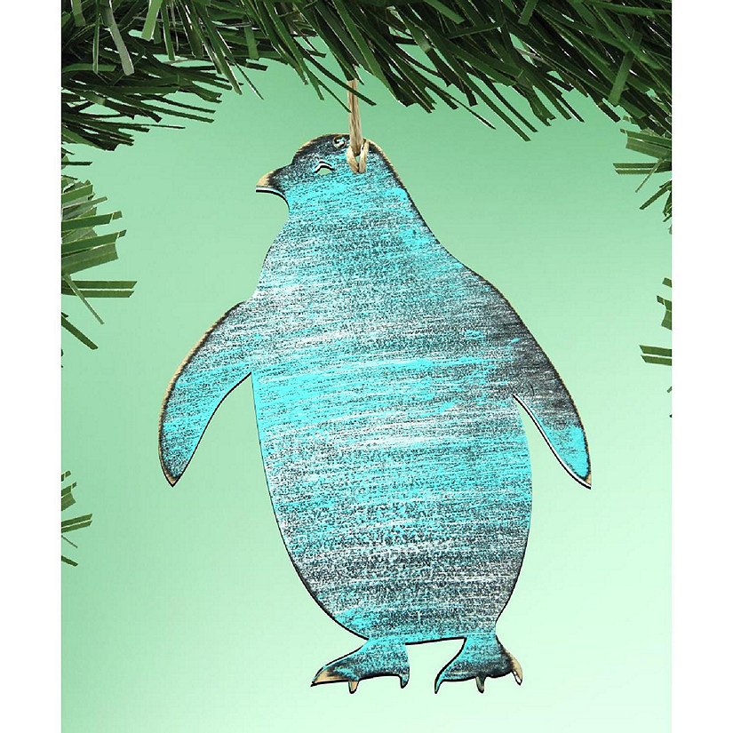 Penguin Wooden Ornament Image