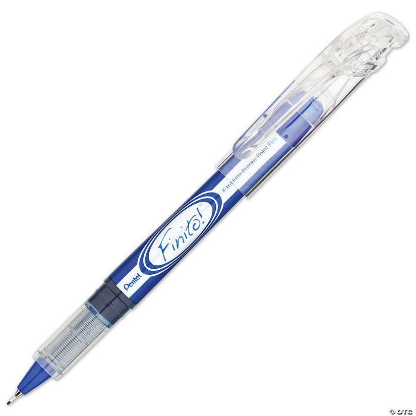 Pentel FINITO! Porous Point Pen, Extra Fine Point, Blue, Pack of 12 Image