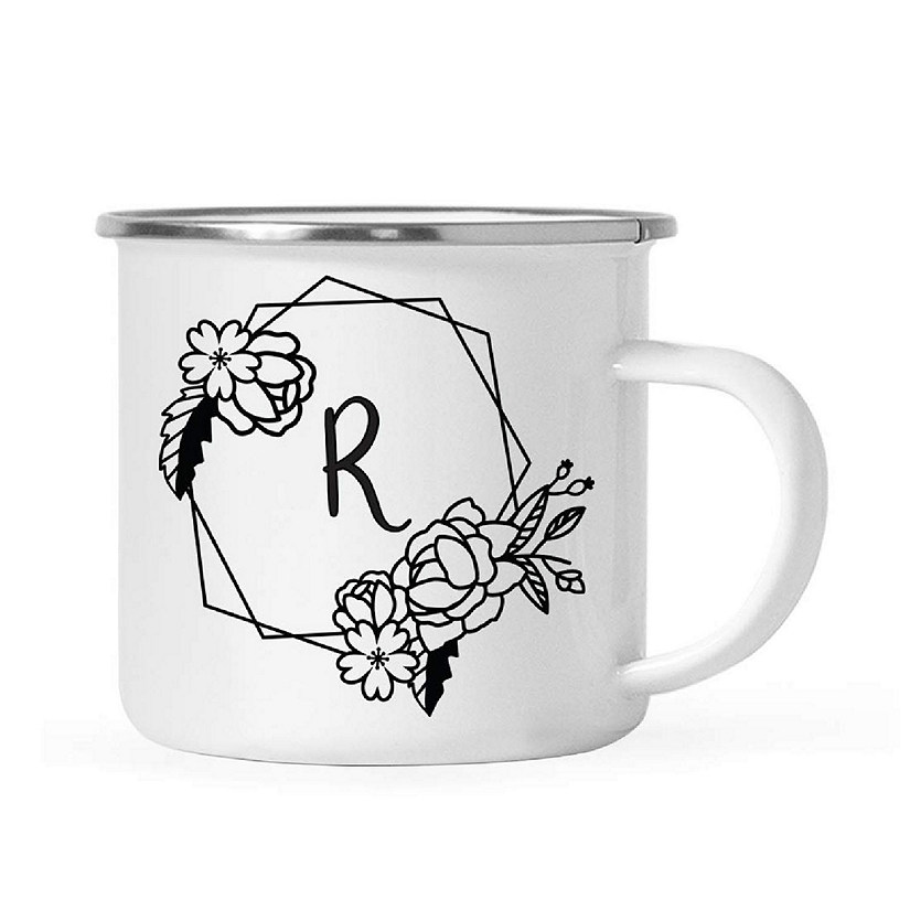 Peonies Monogram R 11oz Campfire Mug Image