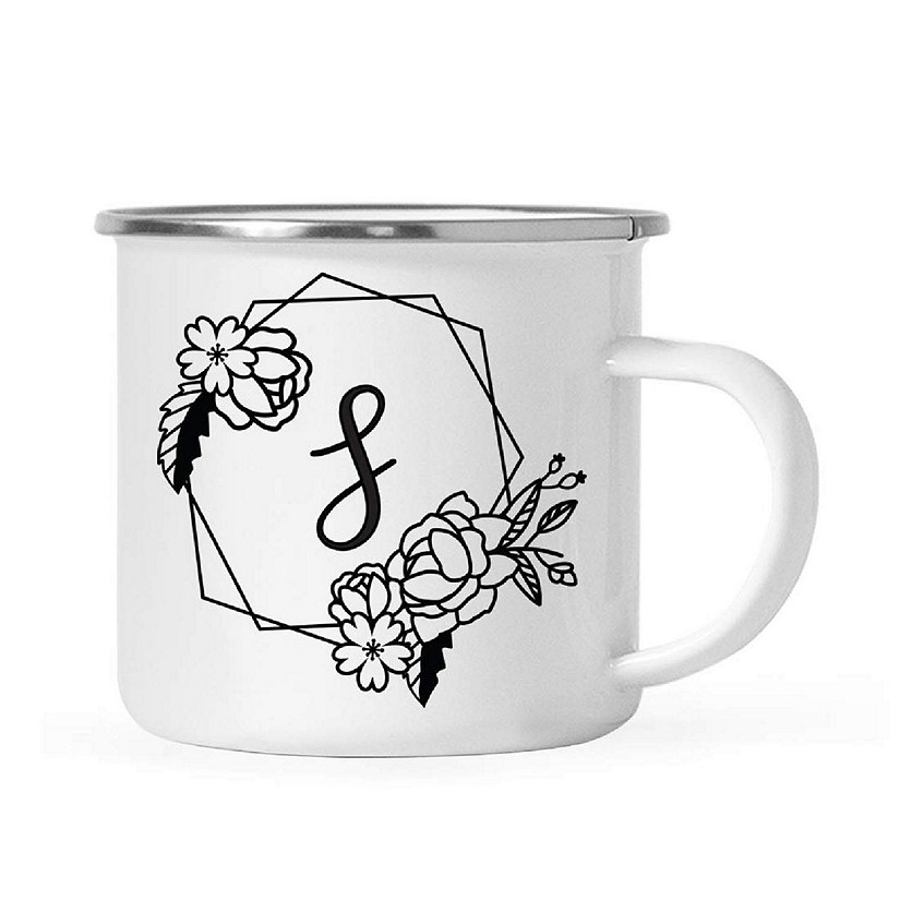 Peonies Monogram S 11oz Campfire Mug Image