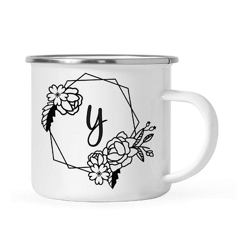 Peonies Monogram Y 11oz Campfire Mug Image