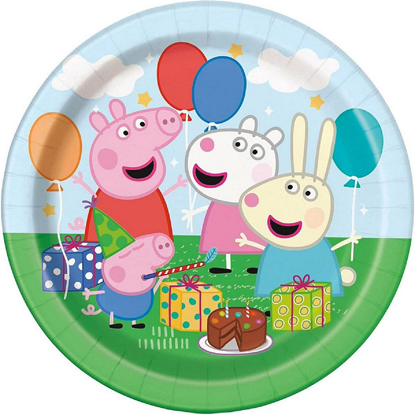 Peppa Pig 7in Dessert / Cake Plates - 8ct Image