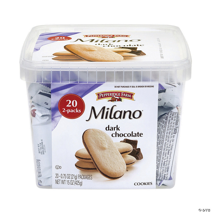 PEPPERIDGE FARMS Milano Dark Chocolate Cookies, 20 Count Image