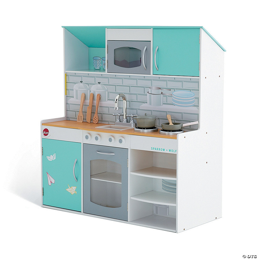 Peppermint Townhouse 2 in 1 Kitchen & Dollhouse Image