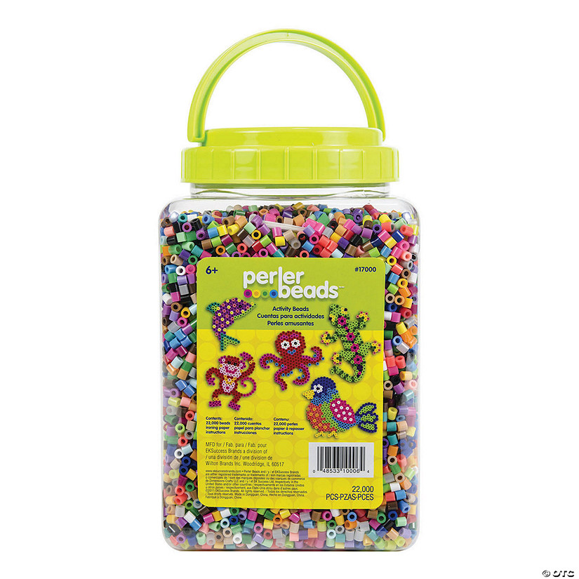 Perler Beads Jar 22,000 pieces Oriental Trading