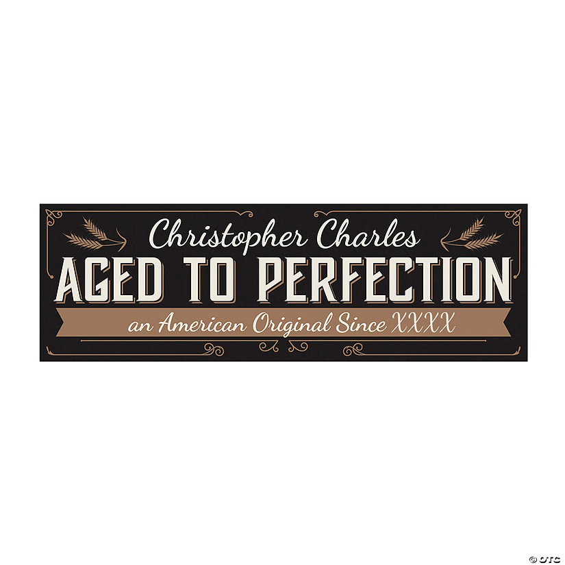 Personalized Aged to Perfection Birthday Banners Image