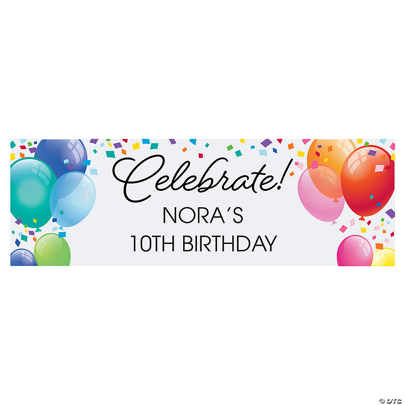 Personalized Celebrate Balloon Banners Image