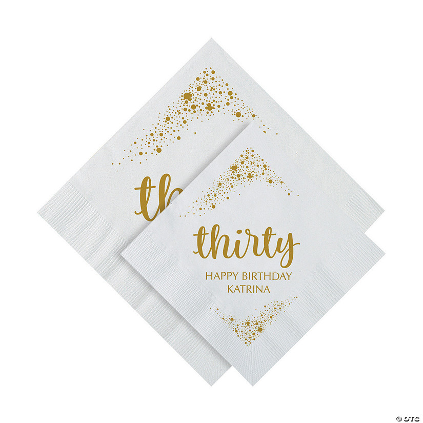 Personalized Elegant Milestone Napkins 50 Pc. Oriental Trading