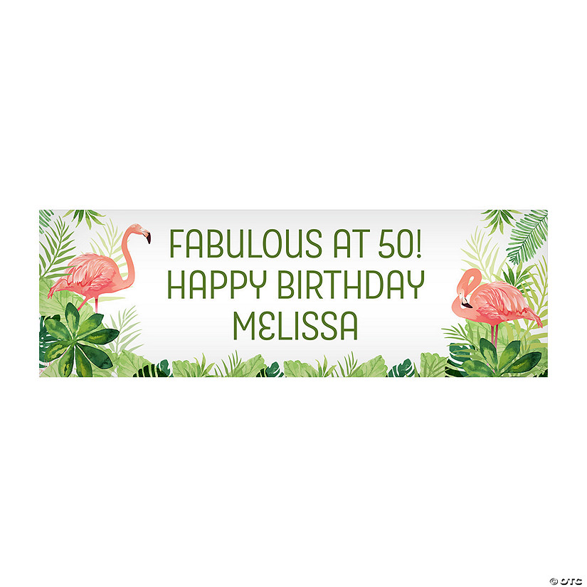 Personalized Flamingo Party Banner Image