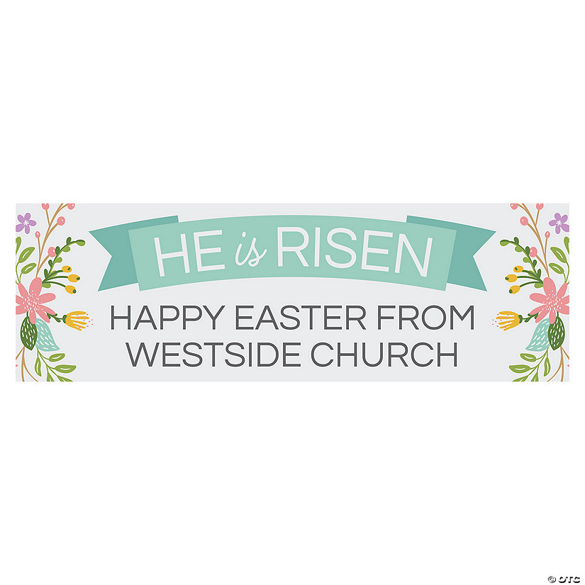 Personalized He Is Risen Banner Image
