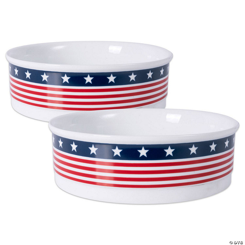 Pet Bowl Flag Large 7.5X2.4 Set/2 Image