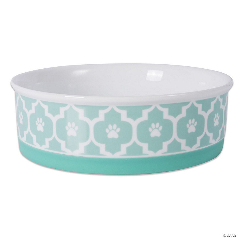 Pet Bowl Lattice Aqua Large 7.5X2.4 Image