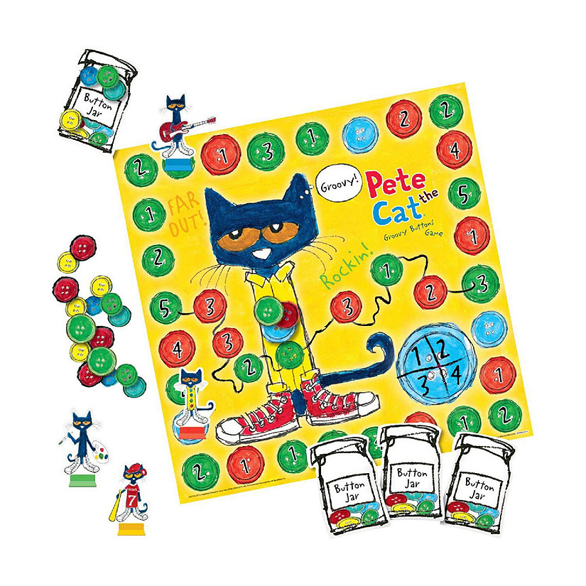 Pete the Cat Groovy Buttons Game  2-4 Players Image
