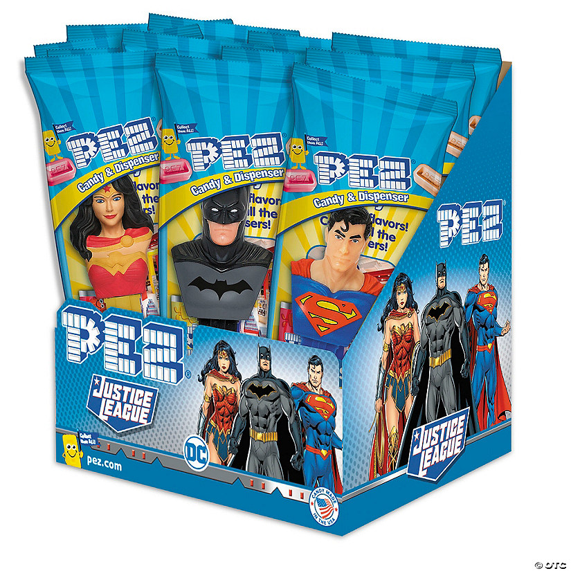 Pez&#174; Batman&#8482; & Justice League&#8482; Hard Candy Dispensers Assortment - 12 Pc. Image