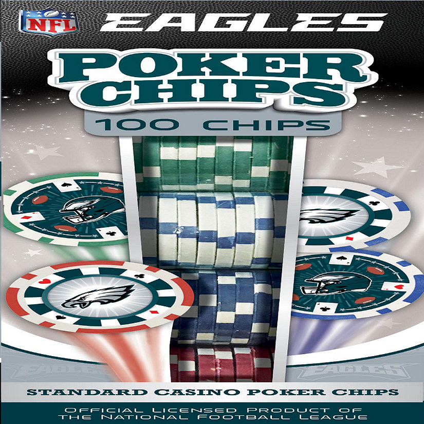 Philadelphia Eagles 100 Piece Poker Chips Image