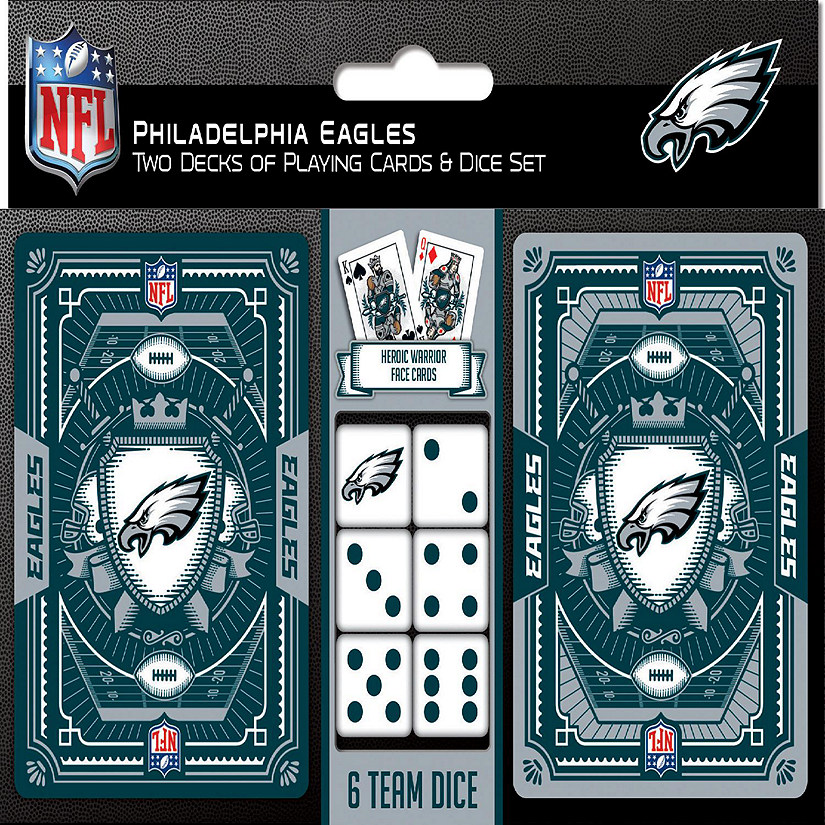 Philadelphia Eagles NFL 2-Pack Playing cards &amp; Dice set Image