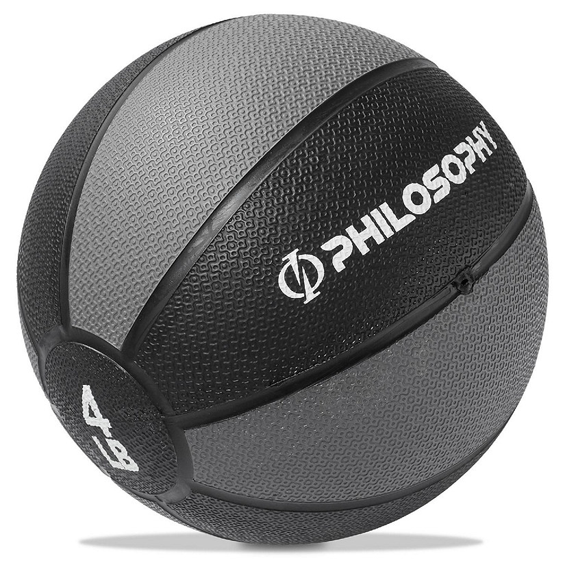 Philosophy Gym Medicine Ball, 4 LB - Weighted Fitness Non-Slip Ball Image