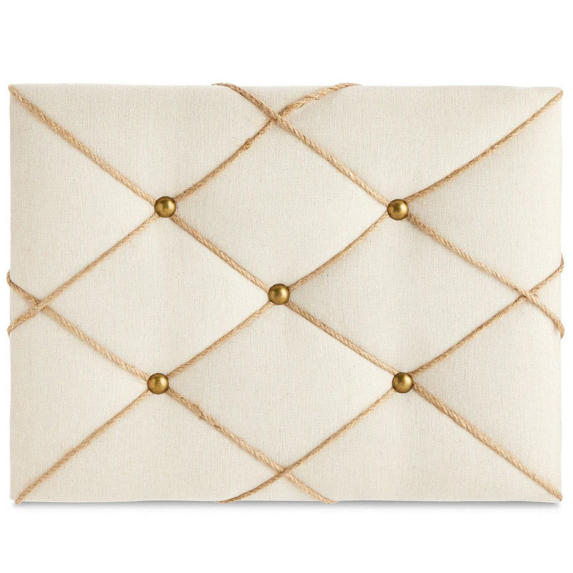 Photo Bulletin Board Linen Memory Board Corkboard for Pictures Memo 16&quot;x12&quot; Image