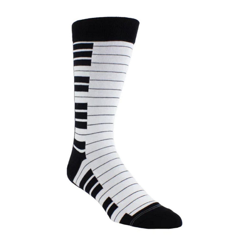 Piano Keyboard Socks Crew Knit 1 Pair Image