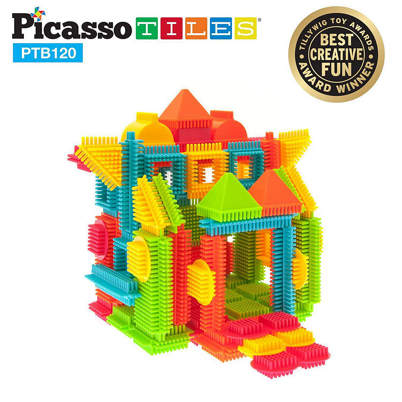 PicassoTiles  120 Piece HedgeHog Building Blocks Image
