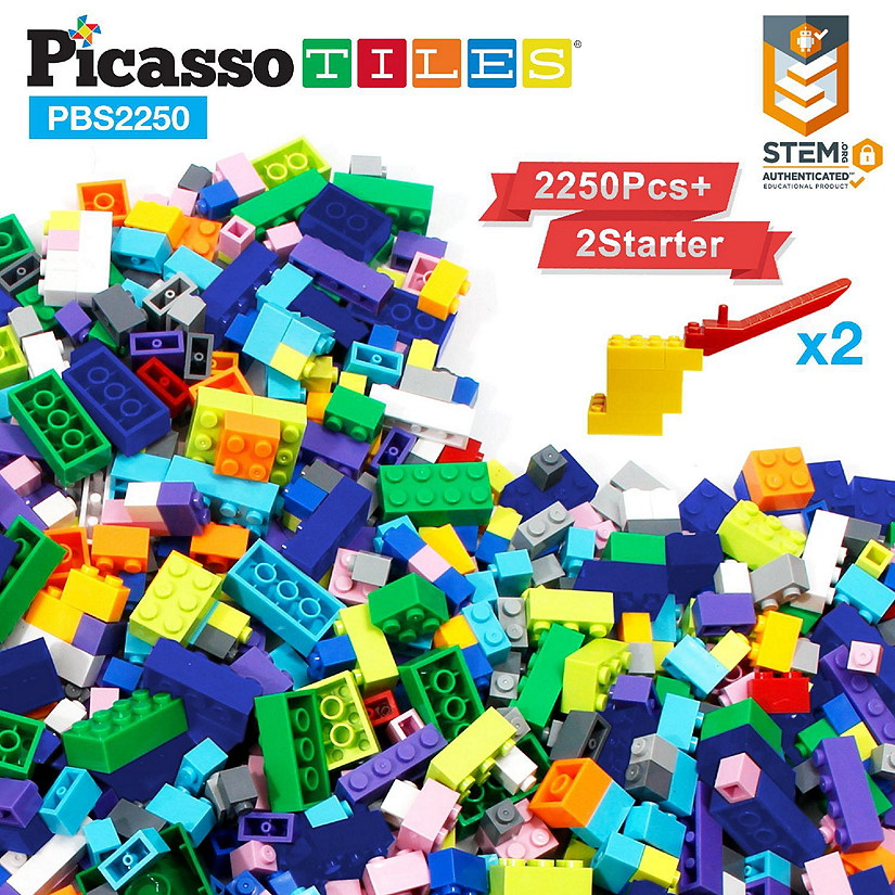 PicassoTiles 2250 Piece Building Brick Set PBS2250 Image