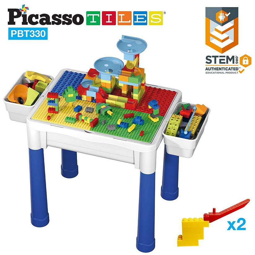 PicassoTiles Building Blocks Activity Center Table Set PBT330