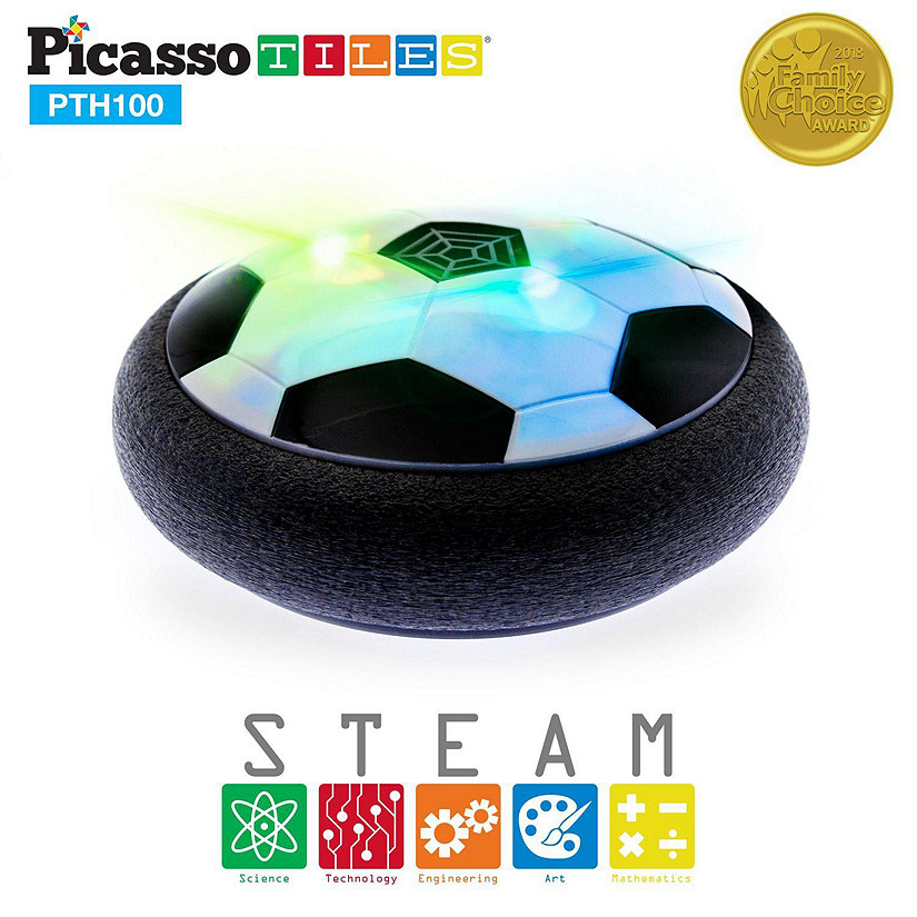 PicassoTiles - Soccer Hoverball Air Hockey Electric Power Airlifted Hover Ball PTH100 Image