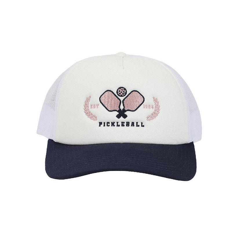 Pickleball Paddles White Foam Trucker Hat Image