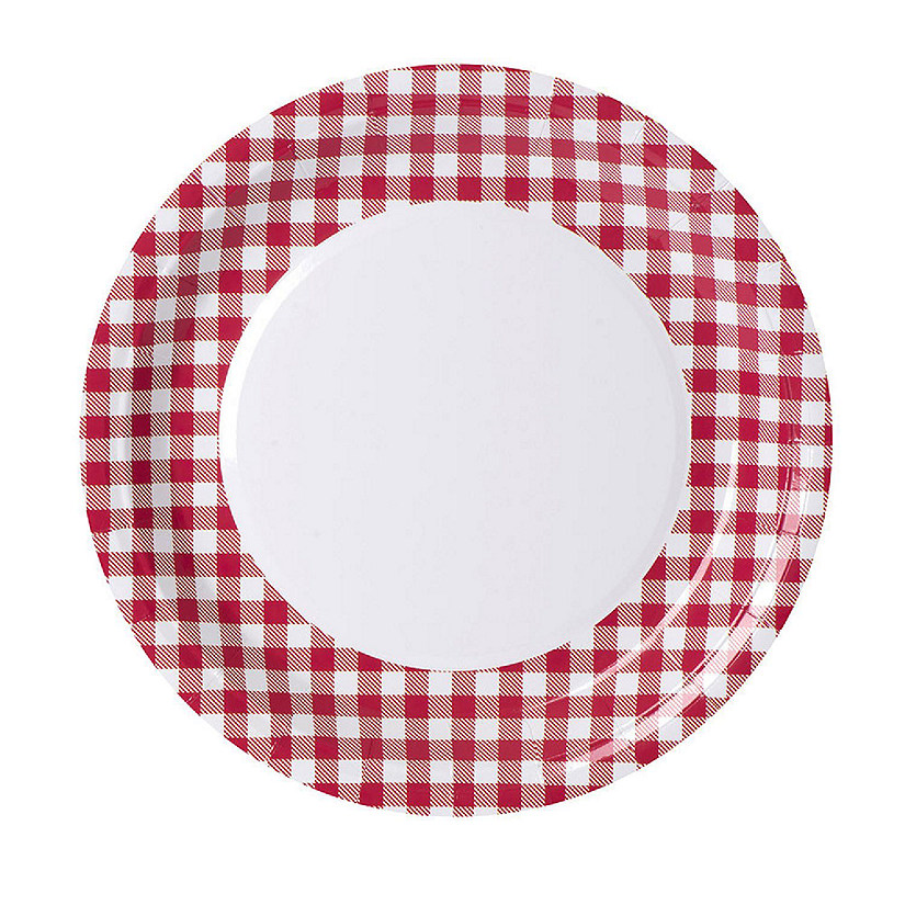 Picnic Themed 7" Disposable Round Paper Plates 100 Pack Image