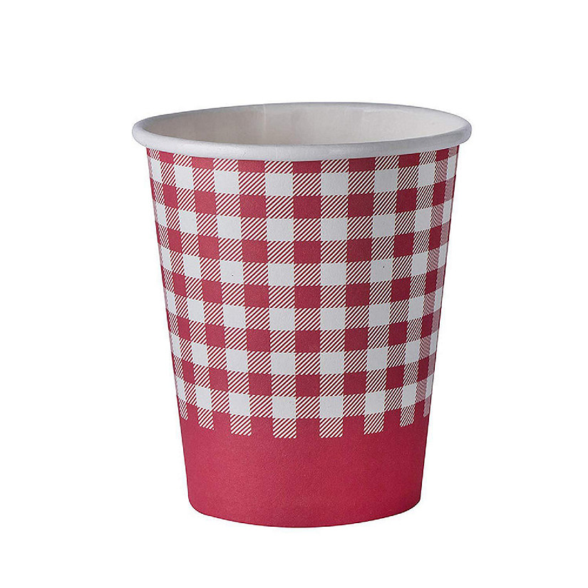 Picnic Themed 9 Oz Disposable Paper Cups 100 Pack Image