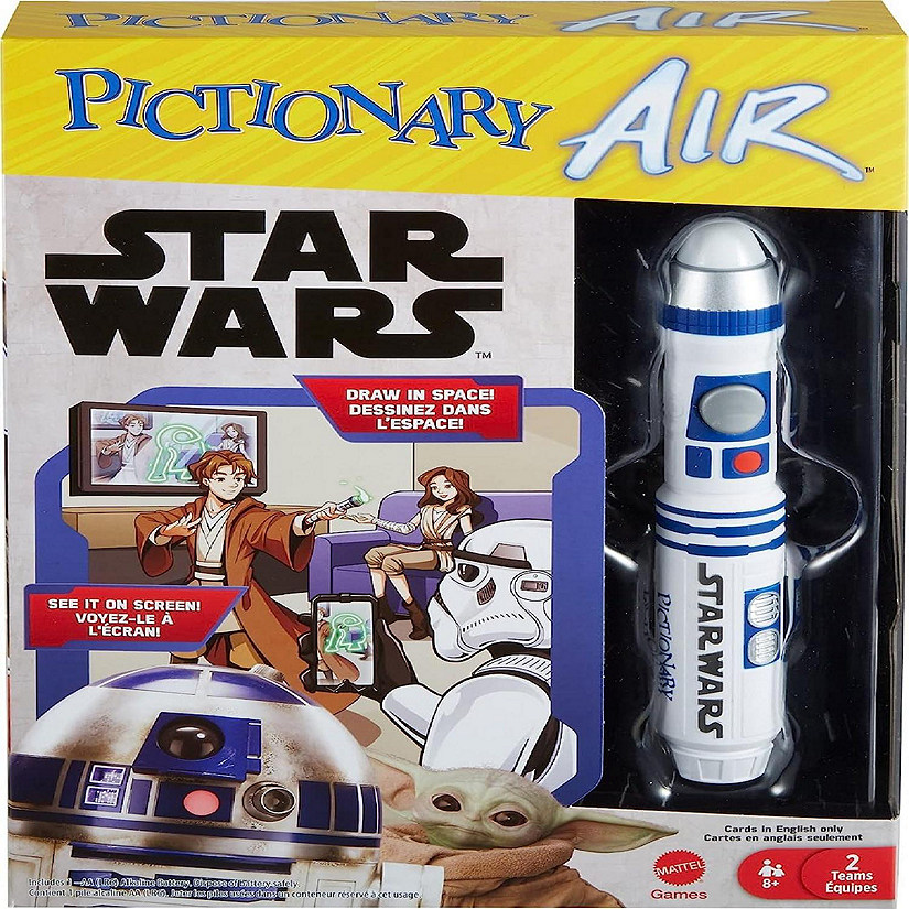 Pictionary Air Star Wars Family Drawing Game Kids &Adults with R2-D2 Lightpen Image