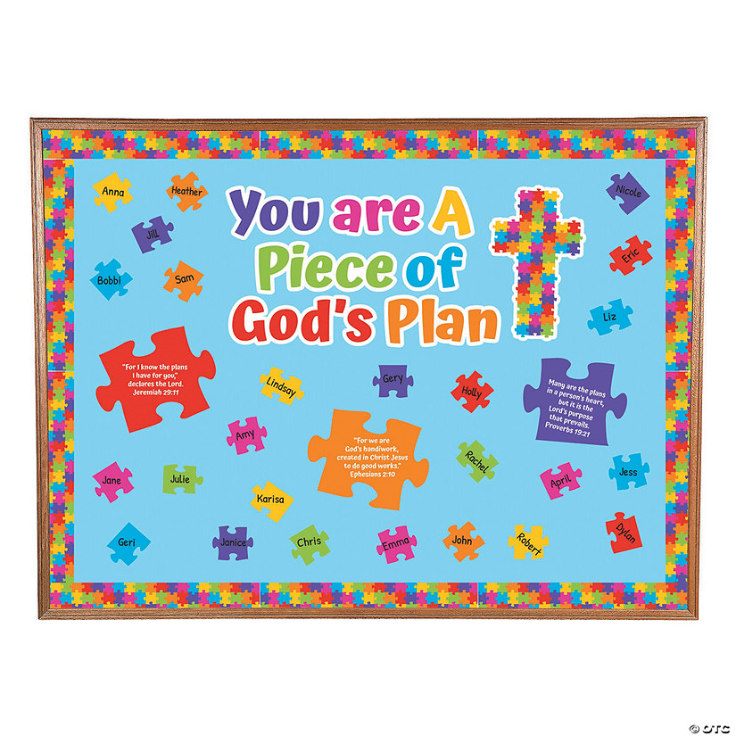 Piece of God&#8217;s Plan Bulletin Board Set - 48 Pc. Image