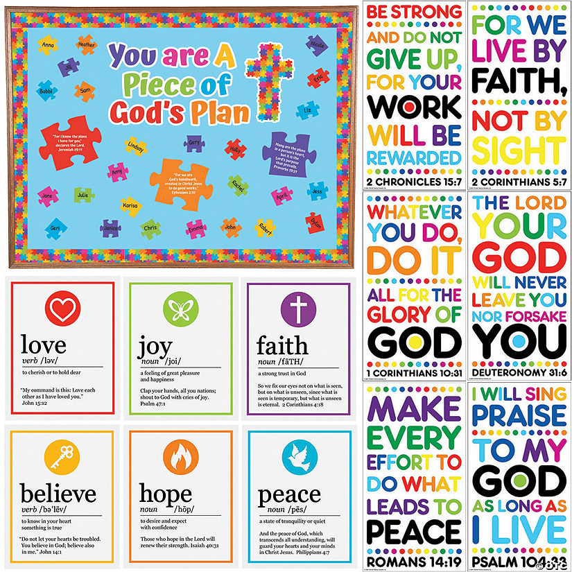 Piece of God&#8217;s Plan Small Classroom Decorating Kit - 60 Pc. Image