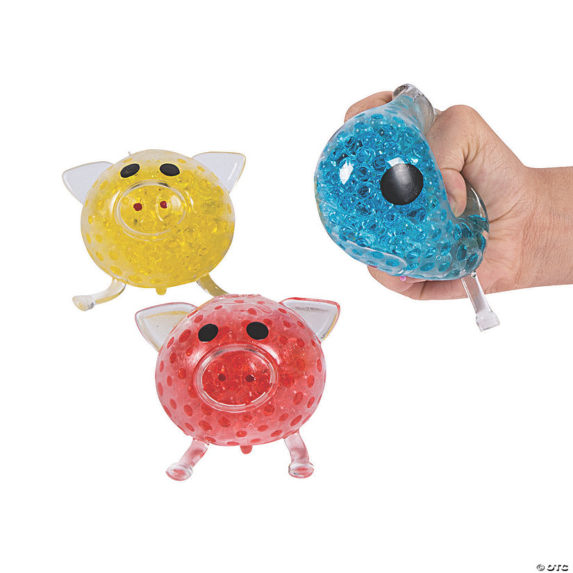 Pig Gel Bead Squeeze Toys - 12 Pc. Image