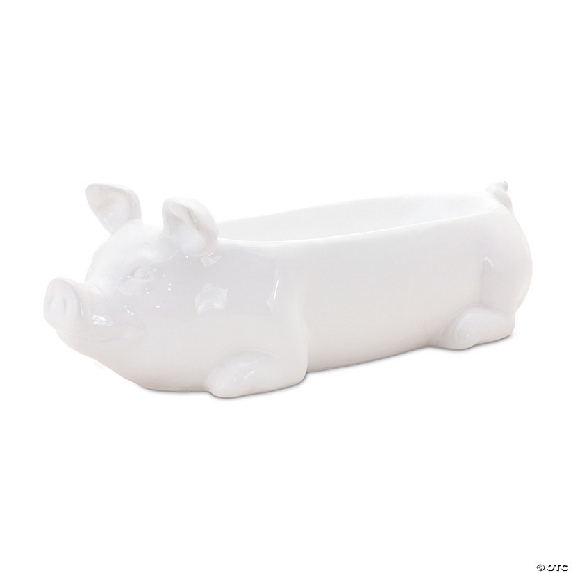 Pig Planter 13"L X 4"H Ceramic Image