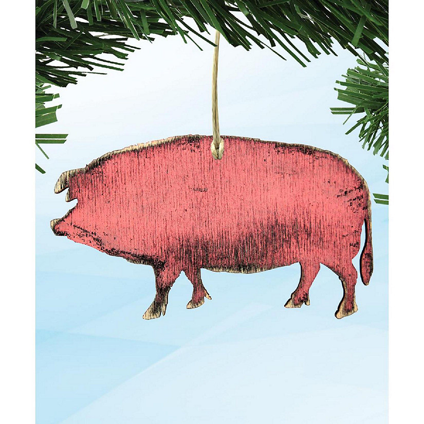 Pig Wooden Ornament Image