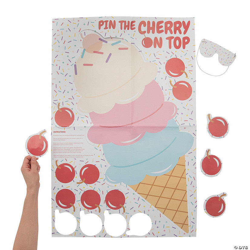 Pin the Cherry on the Ice Cream Game Image