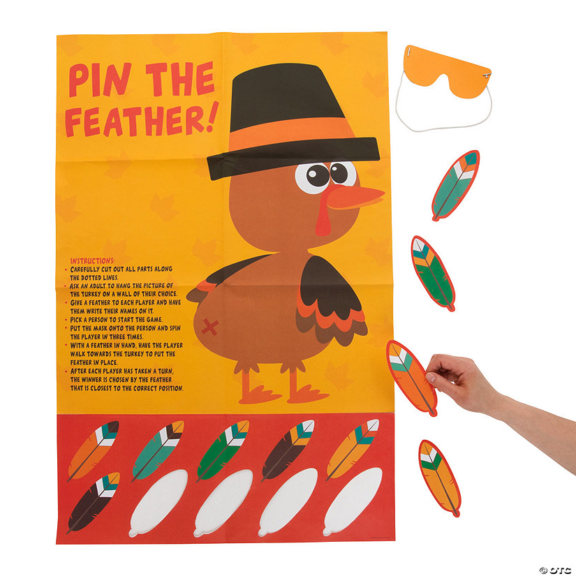Pin the Feather on the Thanksgiving Turkey Game Image