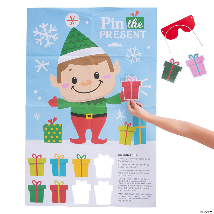 Pin the Gifts on the Elf Game Image