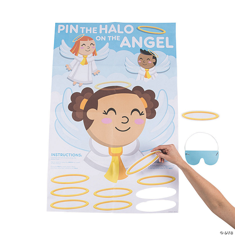 Pin the Halo on the Angel Party Game Image