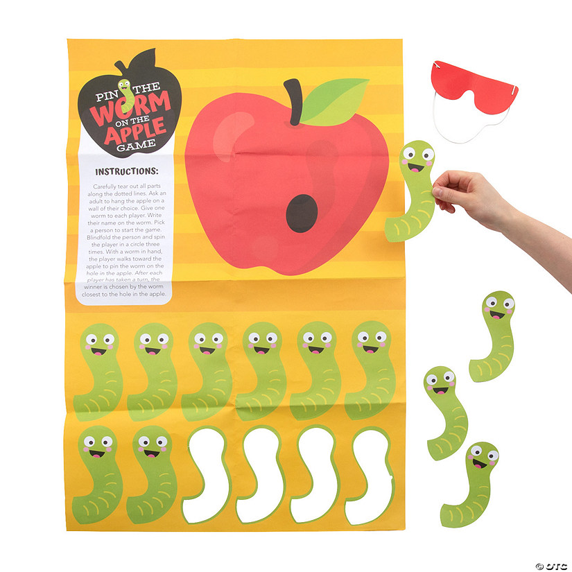 Pin the Worm on the Apple Game Image