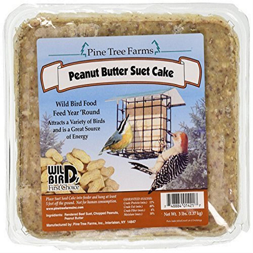Pine Tree Farms Peanut Butter Suet Cake, 3 Pound