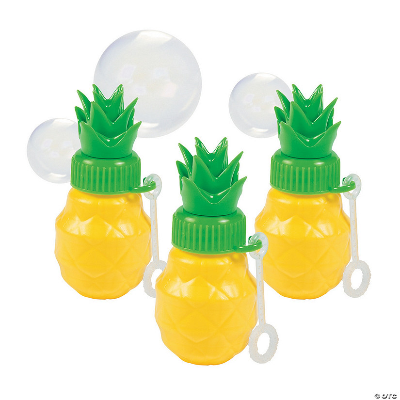 Pineapple Bubble Bottles - 12 Pc. Image