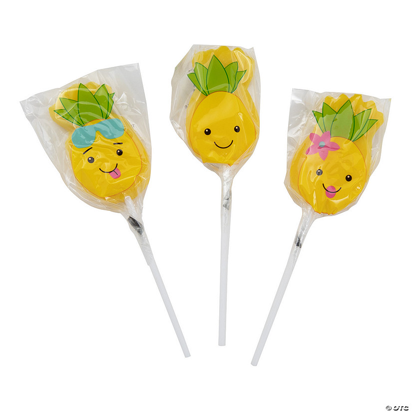Pineapple Character Lollipops - 12 Pc. Image