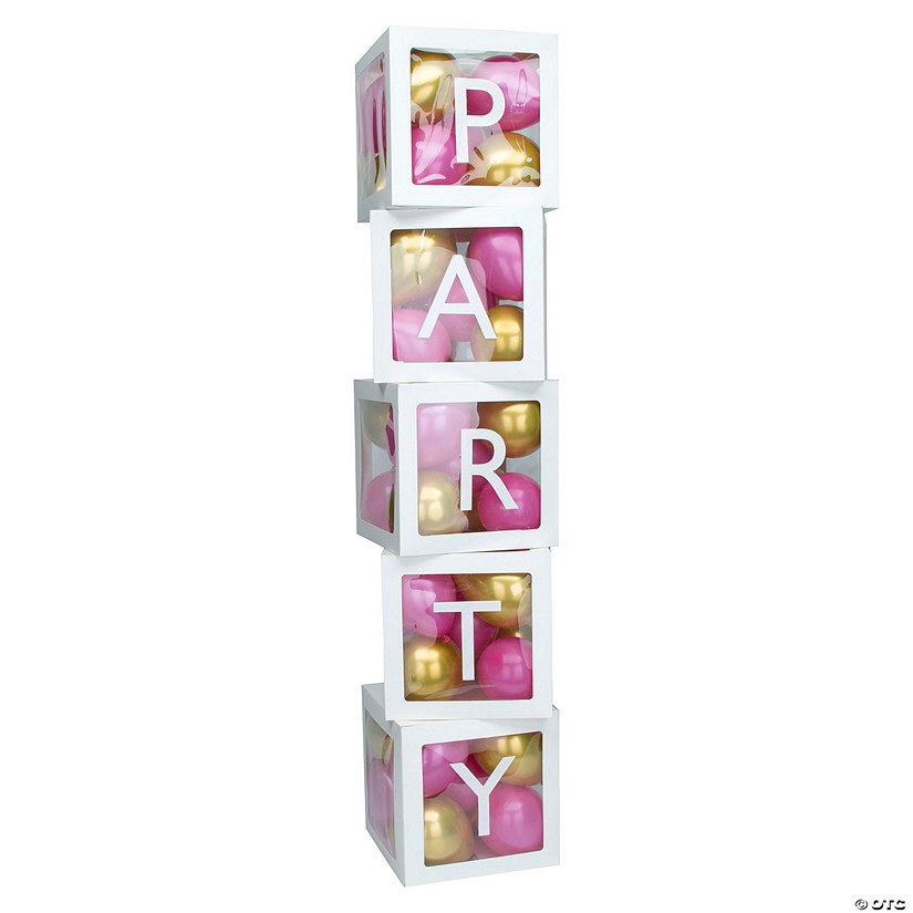 Pink & Gold Party Balloon Box Kit - 101 Pc. Image