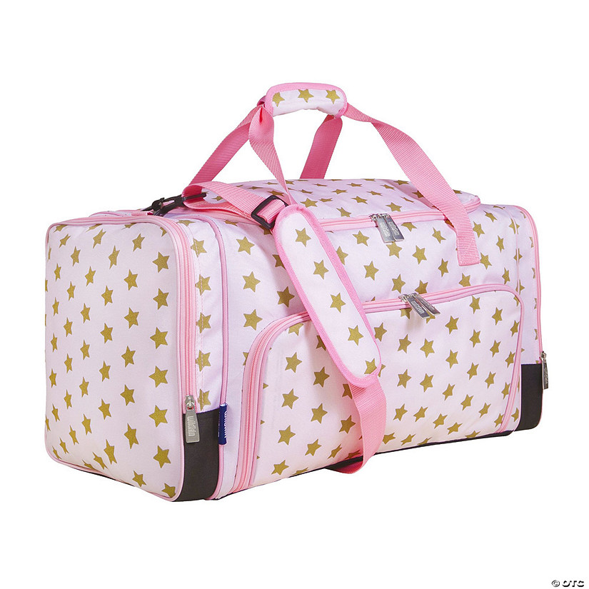 Pink and Gold Stars Weekender Duffel Bag Image