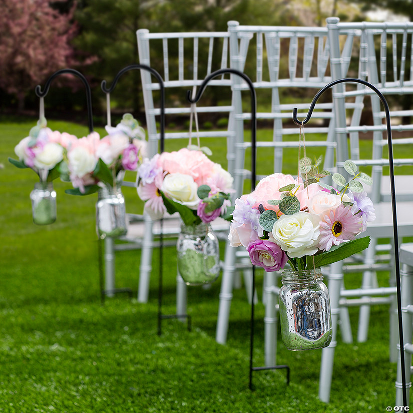 Pink & Purple Spring Faux Floral Bouquet Outdoor Aisle Decorating Kit - Makes 12 Image