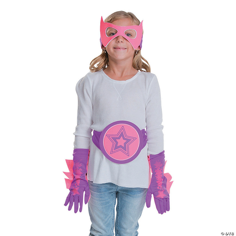 Pink & Purple Superhero Accessories - 4 Pc. Image